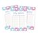 Conjunto Donuts para Chá de Bebê com 50 Cartões Alfabeto ABC Ele ou Ela - Inkdotpot 12,7 Cm × 17,78 Cm / Branco - Cartão de Conselho
