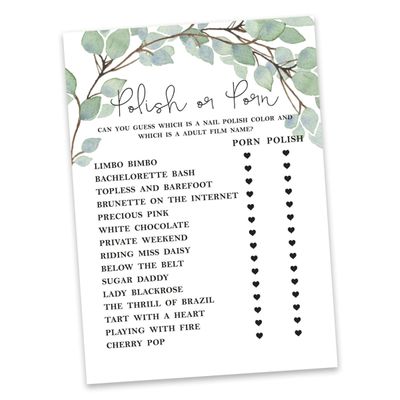 50 Cartões de Bingo Quadrados Brancos para Preencher Ideias de Presente para Chá de Noiva e Despedida de Solteira com Folhagens - Inkdotpot 12,7 Cm × 17,78 Cm / Branco - Esmalte ou Filme