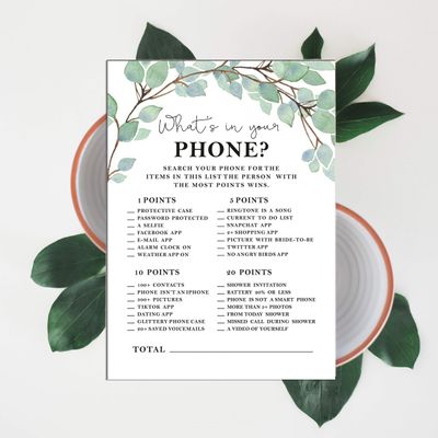 50 Cartões de Bingo Quadrados Brancos para Preencher Ideias de Presente para Chá de Noiva e Despedida de Solteira com Folhagens - Inkdotpot 12,7 Cm × 17,78 Cm / Branco - O Que Tem no Seu Celular