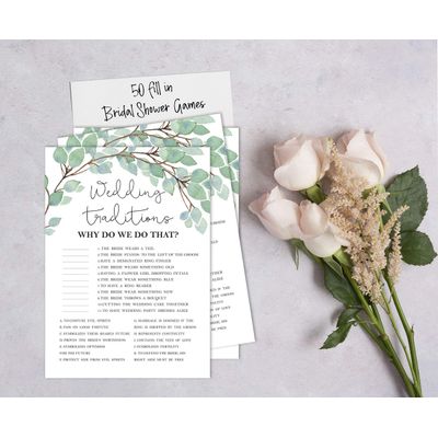 50 Cartões de Bingo Quadrados Brancos para Preencher Ideias de Presente para Chá de Noiva e Despedida de Solteira com Folhagens - Inkdotpot 12,7 Cm × 17,78 Cm / Branco - Por Que Fazemos Isso?
