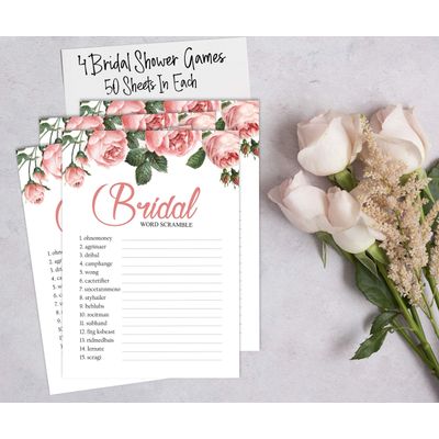 Cartões de Jogo Quadrados em Branco para Chá de Noiva e Despedida de Solteira, Ideias de Presentes para Preencher, Pacote com 50 - Inkdotpot 12,7 Cm × 17,78 Cm / Branco - Conjunto de 4
