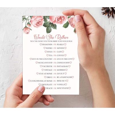 Cartões de Jogo Quadrados em Branco para Chá de Noiva e Despedida de Solteira, Ideias de Presentes para Preencher, Pacote com 50 - Inkdotpot 12,7 Cm × 17,78 Cm / Branco - Conjunto de 4