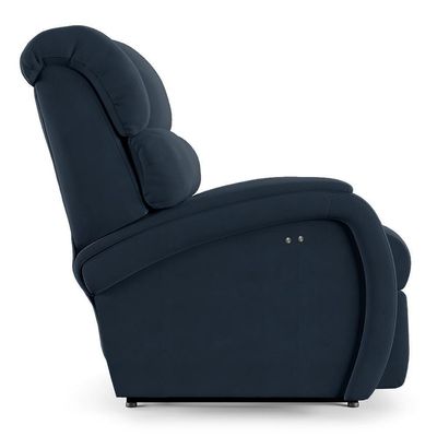 Poltrona Do Papai Reclinável Kalie Power Touch Usb Fh9 Veludo Azul - Mpozenato
