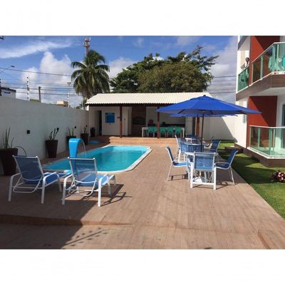 Ombrelone Guarda Sol 3,00 Metros De Madeira Com Base Azul