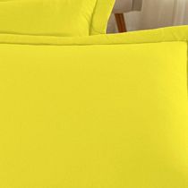 Porta Travesseiro Matelado Nobre 2 Peças Malha 100% Algodão - Amarelo
