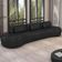 Sofá 4 Lugares 326cm Orgânico Mellanie Sintético Preto Z32 - Mpozenato
