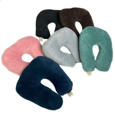 Travesseiro Almofada De Pescoço Avulsa Para Viagem Cores Sortidas Com Enchimento Em Silicone - Descanso Encosto Viagens