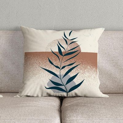 Kit Trio Capas De Almofadas Estampadas Folhas Em Veludo Suede 45cm X 45cm - Decoração Luxo Para Sala Cor Verde Escuro