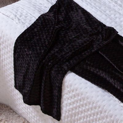 Kit De Peseira Para Cama Majestic Com Fronhas 03 Peças - Tecido Mantinha Flannel Em Toque De Seda Brilhante Cor Preto
