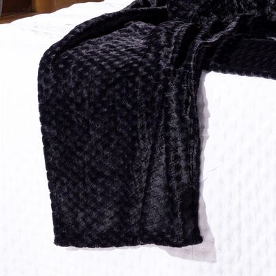 Kit De Peseira Para Cama Majestic Com Fronhas 03 Peças - Tecido Mantinha Flannel Em Toque De Seda Brilhante Cor Preto