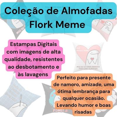 Capa De Almofada Estampada Avulsa Flork Meme Humor Com Frases 45cm X 45cm Com Zíper Estampa As Vezes Da Vontade