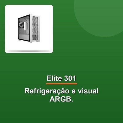 Gabinete Cooler Master Elite301 Branco Lite