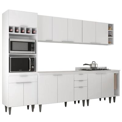 Armário De Cozinha Cp07 Para Pia 120cm Pérola Z34 Branco - Mpozenato