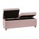 Canto Alemão Recamier Bau + Painel Madri 160cm Suede Rosa Bebe - Inova Decor