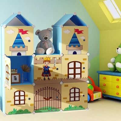 Armário Modular Infantil Decorativo -guarda-roupa Castelo Organizador De Brinquedos