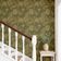 Papel de Parede Floral Vintage Verde, Vinil Autoadesivo, Aplicação DIY Fácil para Quarto Estilo Fazenda, Sala e Armário - S4Sassy 63,5 cm (L) × 914,4 cm (C) / Verde - Vinil Liso