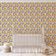 Papel de Parede Vinílico Autoadesivo Removível - Algas e Conchas Marinhas Amarelas, Mural para Banheiro e Lavanderia - S4Sassy 63,5 cm (L) × 609,6 cm (C) / Amarelo - Vinil Texturizado