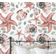 Papel de Parede Autocolante Removível Conchas e Estrelas-do-Mar Aquarela Marrom para Banheiro, Lavanderia, Closet - S4Sassy 63,5 cm (L) × 152,4 cm (C) / Marrom - Vinil Texturizado