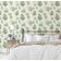 Papel de Parede Autoadesivo Mural Estampa de Samambaias e Folhagens, Adesivo Removível, Entrada e Decoração de Escritório - S4sassy 63,5 cm (L) × 609,6 cm (C) / Verde - Vinil Texturizado