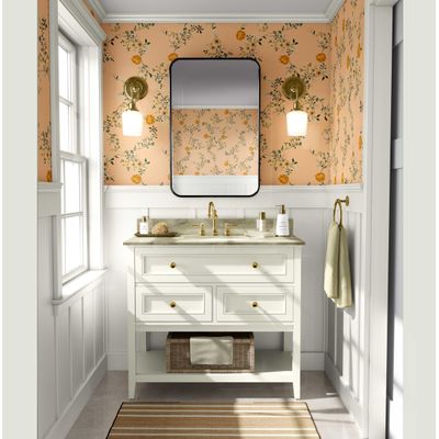 Papel de Parede Autoadesivo com Estampa Floral Selvagem Delicada, Vinil à Prova d'Água, Removível, para Inquilinos, Laranja - S4sassy 63,5 cm (L) × 304,8 cm (C) / Laranja - Vinil Texturizado