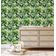 Papel de Parede Monocromático de Folhas Tropicais Verde, Vinil Autoadesivo, Revestimento Decorativo DIY para Quarto e Sala - S4Sassy 63,5 cm (L) × 152,4 cm (C) / Verde - Vinil Liso