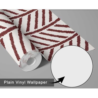 Papel de Parede Autoadesivo Removível em Vinil, Estampa Geométrica Pesponto Marrom, Mural Moderno para Quarto, Banheiro e Closet - S4Sassy 63,5 cm (L) × 152,4 cm (C) / Marrom - Vinil Liso