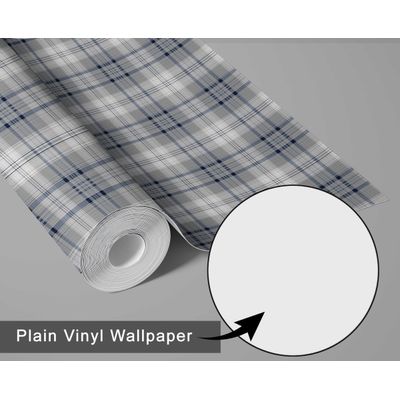 Papel de Parede Xadrez Clássico Cinza Autoadesivo Vinílico, Envelopamento Decorativo, Fácil Aplicação DIY para Quarto e Sala - S4Sassy 63,5 cm (L) × 609,6 cm (C) / Cinza - Vinil Texturizado