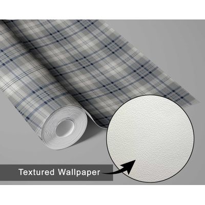 Papel de Parede Xadrez Clássico Cinza Autoadesivo Vinílico, Envelopamento Decorativo, Fácil Aplicação DIY para Quarto e Sala - S4Sassy 63,5 cm (L) × 609,6 cm (C) / Cinza - Vinil Texturizado