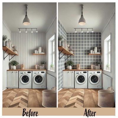 Papel de Parede Xadrez Clássico Cinza Autoadesivo Vinílico, Envelopamento Decorativo, Fácil Aplicação DIY para Quarto e Sala - S4Sassy 63,5 cm (L) × 609,6 cm (C) / Cinza - Vinil Texturizado