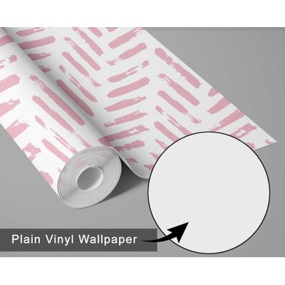 Papel Contact Rosa Contemporâneo Removível Estampa Traços Azuis para Paredes, Armários e Cômoda, Vinílico Autoadesivo Impermeável - S4sassy 63,5 cm (L) × 609,6 cm (C) / Rosa - Vinil Liso