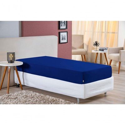 Lençol Com Elástico Solteirão Nobre 1 Peça 30cm De Altura Malha 100% Algodão - Royal