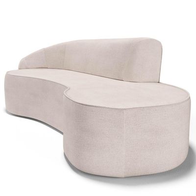 Sofá Living 2 Lugares 180cm Braço Esquerdo Mozart D06 Linho Cru - Mpozenato