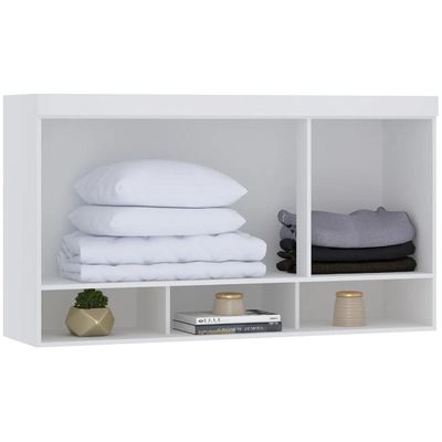 Armário Aéreo Ponte Modulado 145cm Taiga Branco/grey L01 - Mpozenato