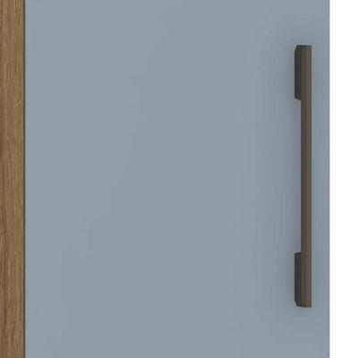 Guarda Roupa Canto Reto 90cm Com 1 Porta Delphi Avelã/grey L01 - Mpozenato