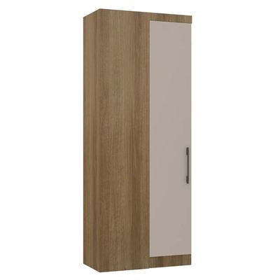 Guarda Roupa Canto Reto 90cm Com 1 Porta Delphi Avelã/cinnamon L01 - Mpozenato