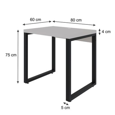 Mesa Operacional 80x60x75cm Yon - Off White-est.preta Off White-est.preta