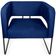 Poltrona Decorativa Scarlett Base Aço Preto Veludo Azul Royal - Nexta Casa