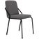 Cadeira Estofada Para Sala De Jantar Loft Preto C01 Linho Fendi Cinza - Lyam Decor