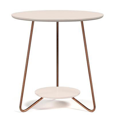 Kit Mesa De Centro E Apoio Liz Off White