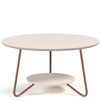 Kit Mesa De Centro E Apoio Liz Off White
