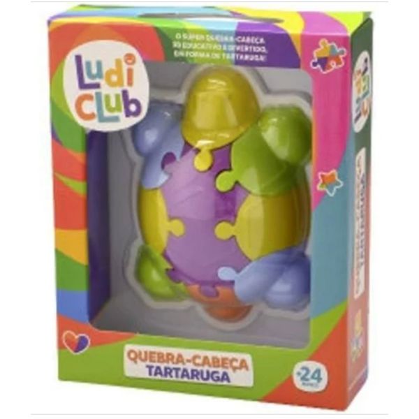 Quebra Cabeça Tartaruga Infantil Ludi Club p/ Montar - Usual