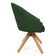 Kit 8 Poltronas Giratórias Alana Suede Verde Base De Madeira - Pallazio