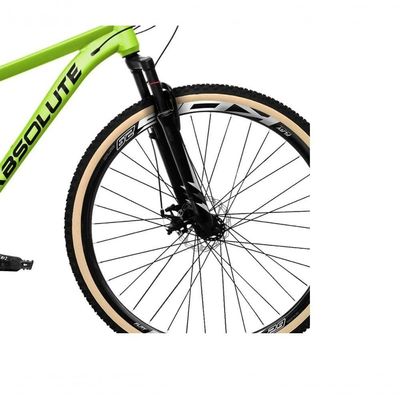 Bicicleta Aro 29 Absolute Nero 5 Alumínio 24v Câmbios Shimano Freio A Disco Mountain Bike Verde 17