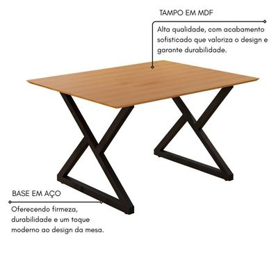 Sala De Jantar Mesa 193x91 8 Cadeiras Allegra Estilo Moderno