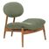 Poltrona Decorativa Yves Base Madeira Castanho Linho Verde Claro - Nexta Casa