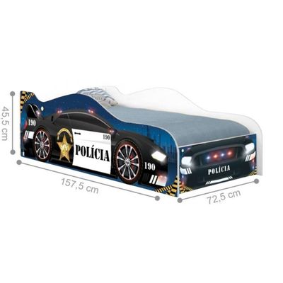 Cama Carro De Polícia Kids Infantil