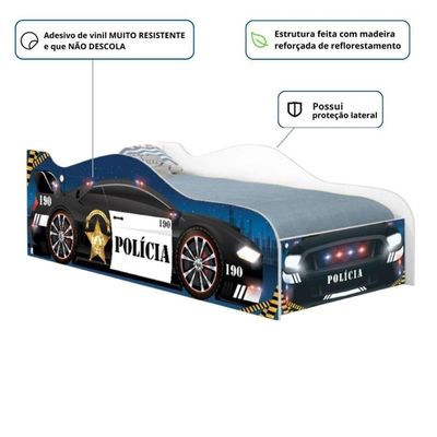 Cama Carro De Polícia Kids Infantil