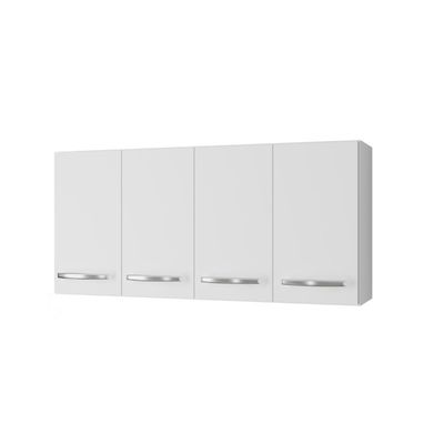 Armário Aéreo De Parede 4 Portas Branco