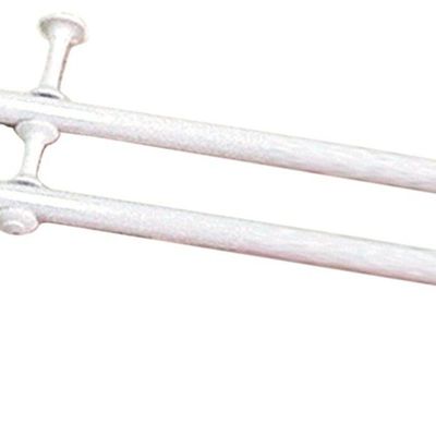 Kit Varão Duplo Para Cortina 3,00m Vilela Pintura Epóxi 100% Ferro - Branco