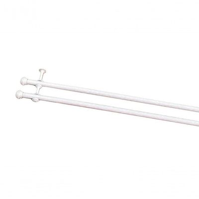 Kit Varão Duplo Para Cortina 3,00m Vilela Pintura Epóxi 100% Ferro - Branco